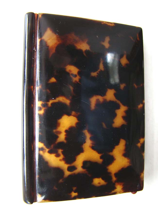 A gold inlaid Tortoiseshell card case made in France circa 1840-1860 — image 2